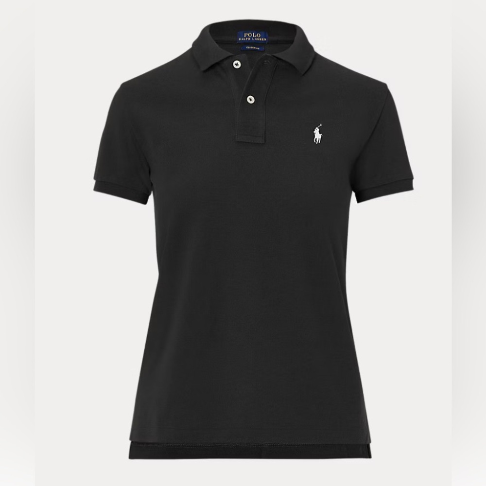 Polo Ralph Lauren Black Shirt with Purple Logo